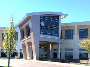 External view of the entrance of the USM office building